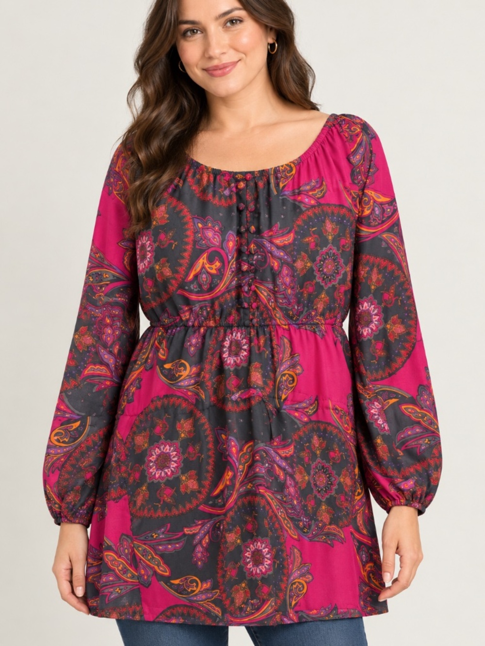 In Wear Boho Paisley Tunic size 14